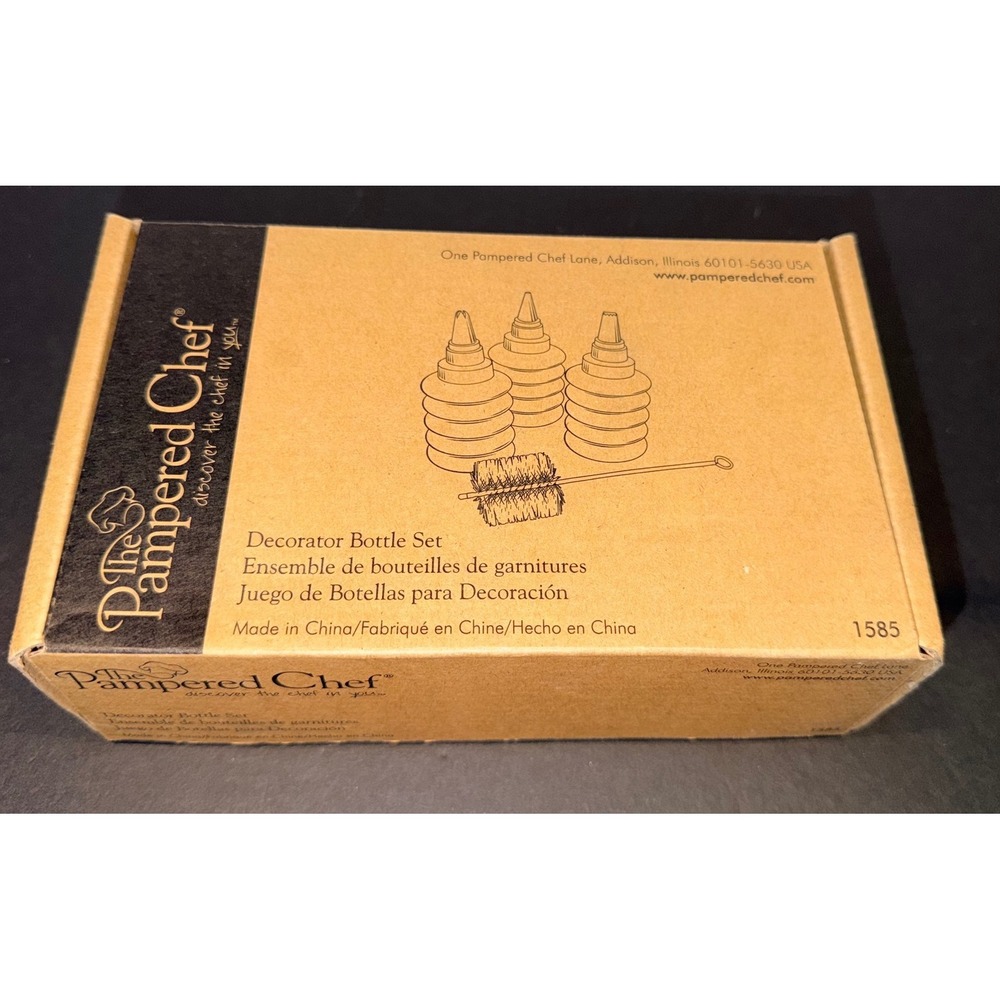 Pampered Chef Decorator Bottles 1585 Icing Piping Accordion Bottles Tips